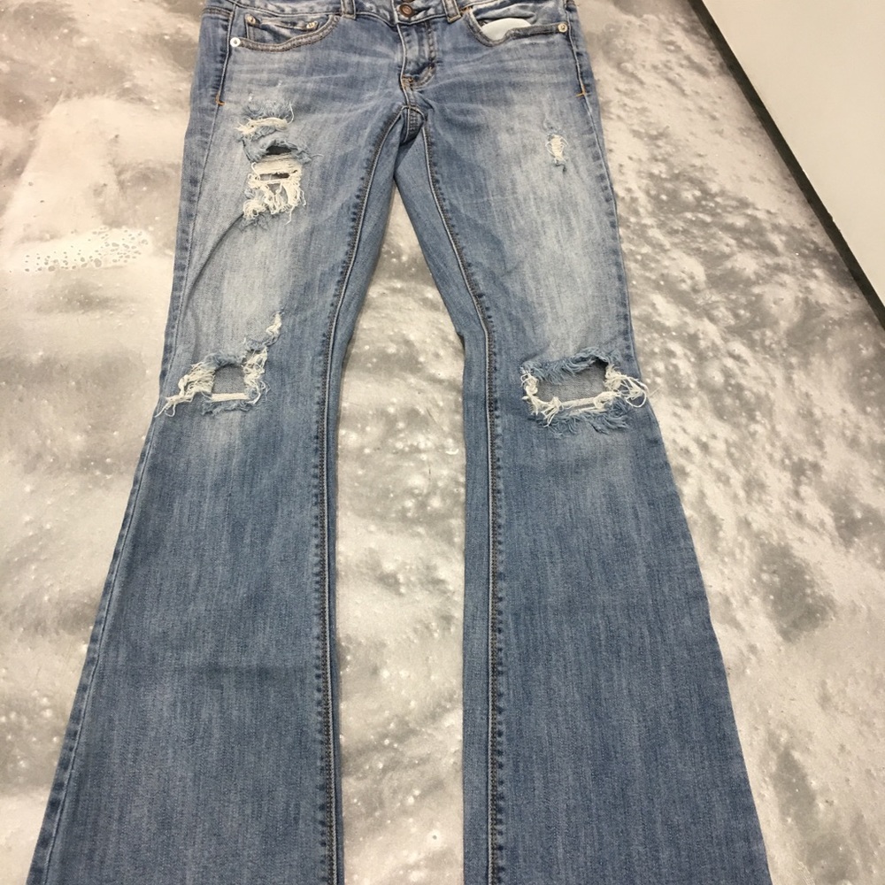 Distressed jeans